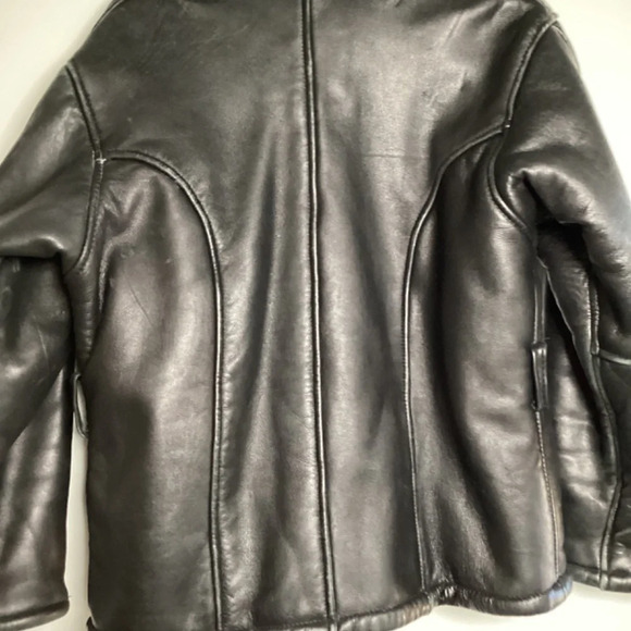 COPY - Hurricane Hawkins Heavy Duty Black Leather Jacket Size Large - Aviation - Picture 15 of 16